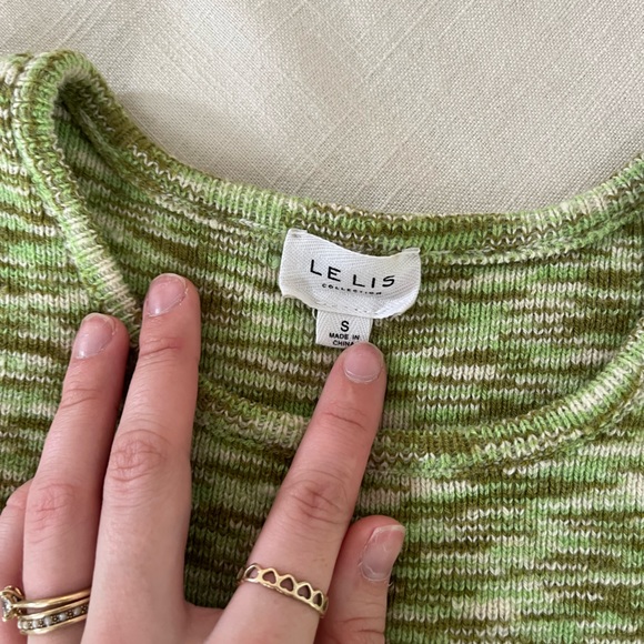 Green Knit Halter Tol - Picture 2 of 2